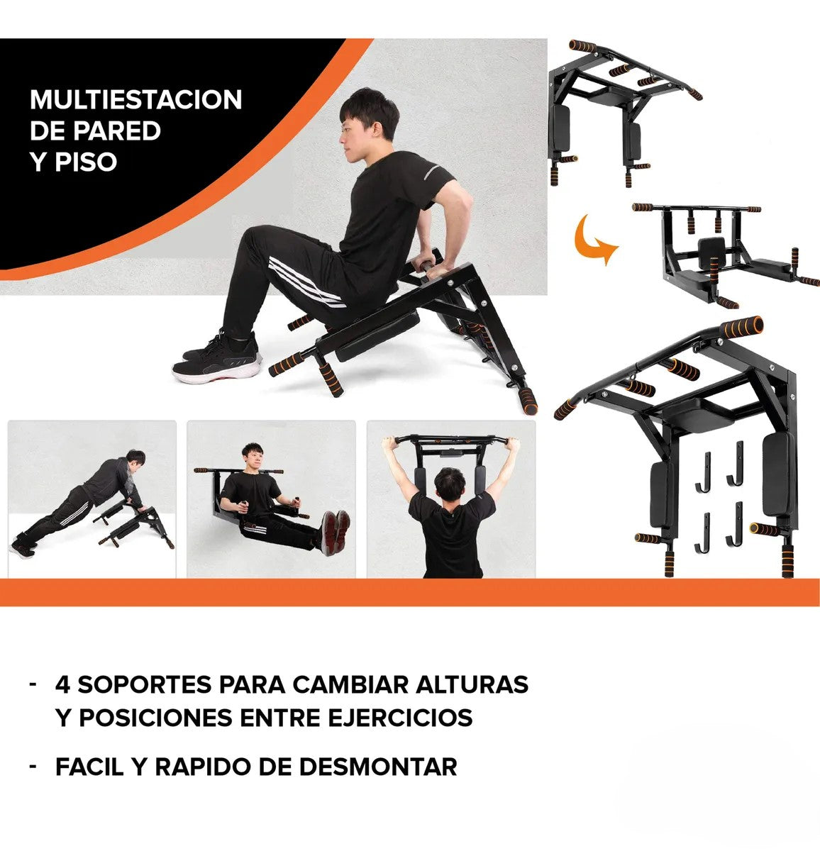 Barra de Dominadas Multifuncional Mendez Sport