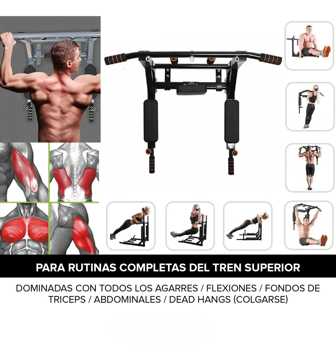 Barra de Dominadas Multifuncional Mendez Sport